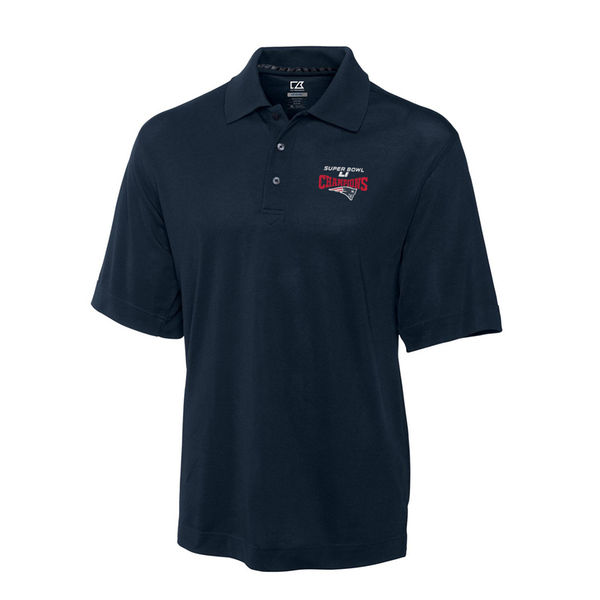 New England Patriots Cutter & Buck Super Bowl LI Champions Big & Tall DryTec Championship Polo - Navy